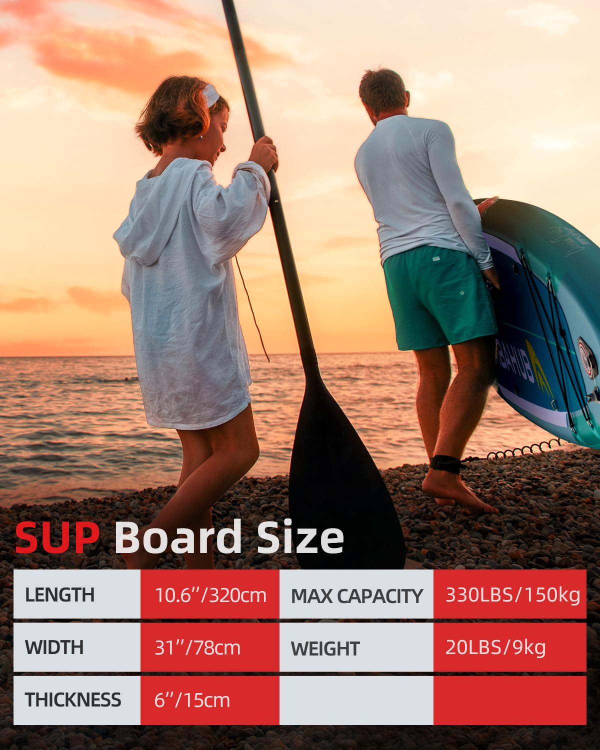 Abahub sup 中古ボード インフレータブル 全長320cm パドル他付き Abahub sup 中古ボード インフレータブル 全長320cm パドル他付き